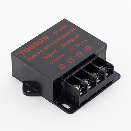 Alimentation 12 V ~ 24 V à 5 V 5 A 25 W Supernight Convertisseur Module de commande Transformer DC DC Step Down Voltage Reducer Buck Converter Adjustable pour écrans LED, Automotive, Electricity ect.