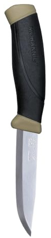 Morakniv M-13216 Companion Fixed Blade Outdoor Knife with Stainless Steel Blade, 4.1-Inch, Desert Tan