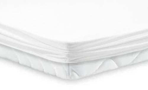 Castejo Jersey Matratzenschutzbezug mit rundum Gummi für TOPPER verschiedene Größen Höhe 5-7cm, Nässeschutz, Matratzenschoner, Hygieneschutzbezug mit PU Beschichtung, Inkontinenz, CA74 (200x200 5-7cm)
