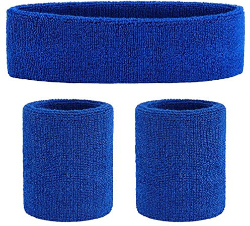 ONUPGO Cinturino Sportivo Set Fascia da Polso per Sport Cinturini in Spugna Cinturino da Polso Cinturino da Polso Fascia per Capelli Traspirazione dell'umidità Fascia Assorbente per Il Sudore