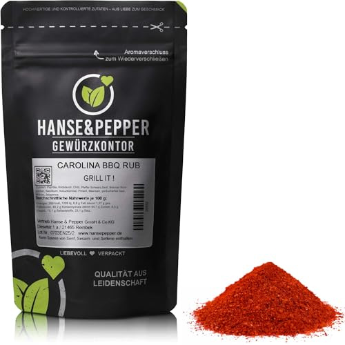 1kg Carolina Rub Barbecue BBQ Marinade Gewürzmischung im wiederverschließbarem Aroma-Beutel - Plus Serie
