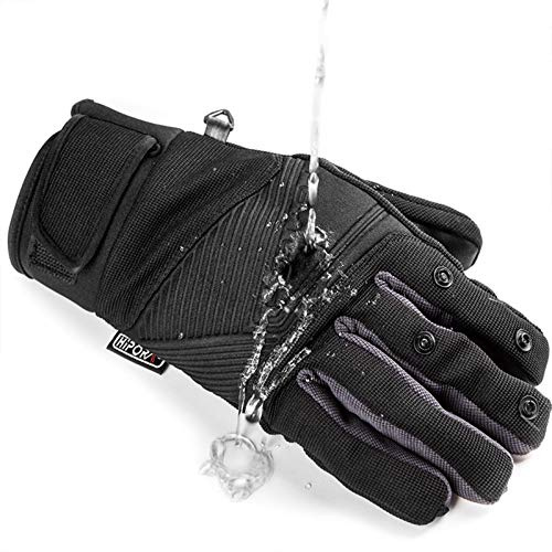 PGYTECH Photography Gloves Waterproof Winter Gloves,3M Thinsulate Ski & Snowboard Gloves Touchscreen Gloves For Mavic Mini 2/Mavic Mini/Mavic Air 2 (L), black