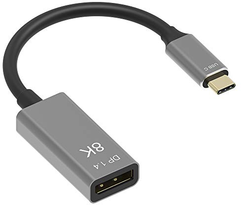 YIWENTEC Câble USB C vers DisplayPort 1.4 8K 8K à 60Hz 4K à 144Hz Adaptateur Thunderbolt 3 vers DisplayPort 25 cm