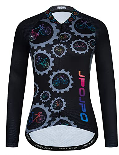 Fahrradtrikot mit langen Ärmeln, für Damen, Mountainbike, Straße, Mountainbike, Kleidung, Herbst