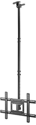 AISENS CT80TSE-075 Soporte DE Techo Eco Giratorio, INCLINABLE Y Extensible para Monitor/TV 50KG DE 37-80, Negro