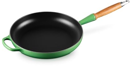 LE CREUSET Signature gusseiserne Bratpfanne mit Holzgriff 28 cm Bamboo, 20258284080422