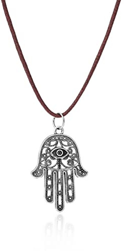 Made by Nami Surfer Hals-Kette mit Anhänger - Wasserresistente Baumwollkette mit Edelstahl Anhänger - Surferkette Herren Damen - Handgemachter Rasta Schmuck