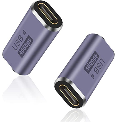 Duttek USB C Kupplung Adapter, 40G USB C Buchse zu Buchse Coupler Unterstützt 8k@60HZ und 100W Schnellladung, kompatibel mit Thunderbolt 3/4 und mit USB Typ C Schnittstellengeräten