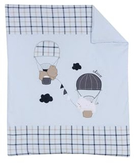 Chicco Coperta neonato con piumino interno per culla e carrozzina color azzurro - tema elefantino