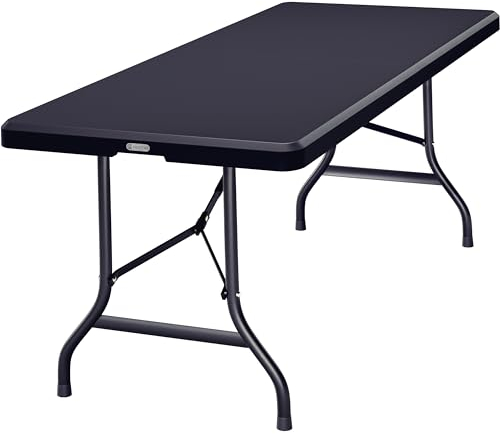 Casaria® Table de Camping Pliante en Plastique 183x75x73cm Table de Jardin 8 Personnes intérieur extérieur Anthracite