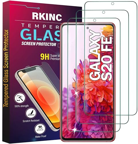 RKINC 3 Stück, Panzerglas Schutz Glas für Samsung Galaxy S20 FE / S20 FE 5G, Panzer HD Displayschutzfolie, 0,33 mm kratzfest, splitterfrei, blasenfrei, lebenslangeGarantie