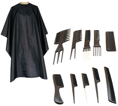 MAGICLULU Teiliges Herren Haarschnitt-set Professionelles Zubehör Mit Schere Kamm Pinsel Umhang Und Bürste Für Haarstyling Und Bartpflege Leicht Und Tragbar