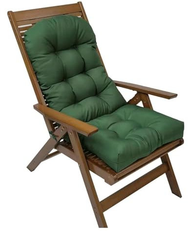 LYXLBX Gartenstuhl Auflagen für Niedriglehner, Polster für Hochlehner Gartenstuhl Auflage mit Haltegurt Sitzauflage Gartenstuhl, Stuhlauflagen Hochlehner Kissen für Gartenmöbel Stühle,F-110 * 50cm