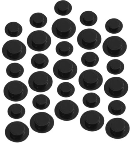 KOMBIUDA 50stücke Mini Kleine Schwarze Clown Hüte Bastelhut Miniatur Top Hats Für Puppendekoration Und Diy Handwerk Weihnachtsmütze Zubehör Langlebig Und Formstabil