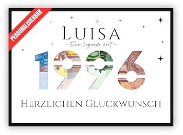 dockyardos® Geldgeschenk zum 30. Geburtstag | Mit Jahreszahl personalisierbar | Geschenkidee für Jungen & Mädchen sowie Männer & Frauen | Originell und kreativ Geld verschenken