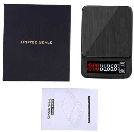 Cabilock 5kg Digitale Küchenwaage Mit Timer Für Lebensmittel Wiegen Mit Präzisionssensoren Schwarz Ohne Batterien Zum Kochen Und Backen