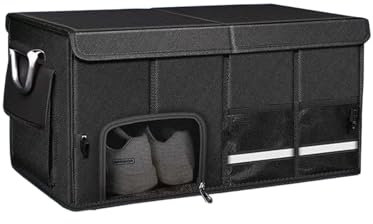 Kofferraumtasche für Volkswagen VW Amarok Caddy Taro Teramont,WasserdichtAutotasche Auto Kofferraum Box mit Deckel,Faltbare Aufbewahrungstasche,72L