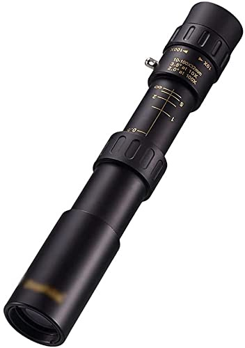 Monoculares 10-100x32 Telescopio monocular de Alta definición Prisma BAK4 con trípode para teléfono Inteligente para Caza de Vida Silvestre Monoculares de Camping Rápido y Conveniente
