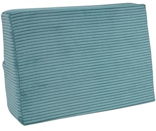 Pillows24 Palettenkissen Seitenkissen 60x40 aus Cord, Abnehmbarer Bezug | Palettenauflage für Europaletten 120x80, abnehmbarer Bezug, Weiche Palettensofa, Haus, Garten, Balkon, Made in EU, Hellblau