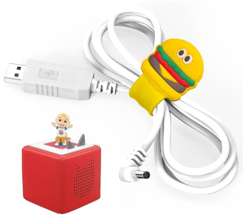 Mellbree Ladekabel für Toniebox 1 mit Kabelschneider - Kompatibel mit Tonie Box 9V Ersatz Original USB Ladegerät für Toniebox Audio Player Ladekabel (USB auf DC, Weiß)