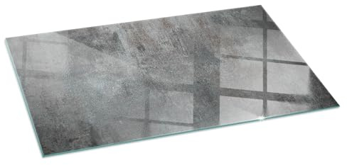 Kaminbodenplatte für Kaminofen 140x70 cm Hitzeschutz Elegantes Design Glasboden Rechteckige Schutzplatte Stilvollem Motiv Hartglas Dekorative Glasbodenplatte - Rohe Oberflächenstruktur