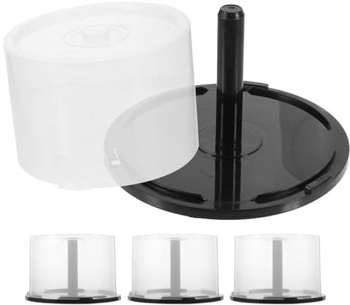JOINPAYA Set 4 Pezzi Contenitori Porta Cd/dvd Vuoti in Plastica, Custodie per Archiviazione Dischi Fino 50 Pezzi, Compatto e Resistente per Casa, Ufficio e Viaggi
