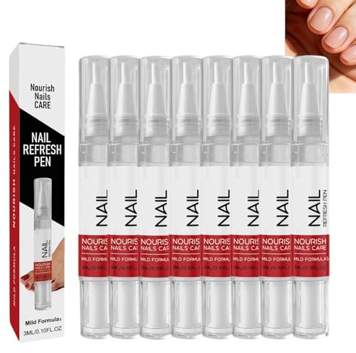 Bálsamo de cuidado de uñas con hidratante, blanqueador, aceite de cutícula y empujador de cutículas. Repara uñas secas y quebradizas, fortalece las uñas débiles y quebradizas, hidrata la salud (PCS8)