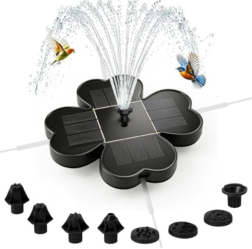 Yanghad Fuente Solar Jardin Exterior, Fuente Solar Flotante, Fuentes Solares de Jardin, Bomba Solar Estanque, para Estanque Piscina (F)
