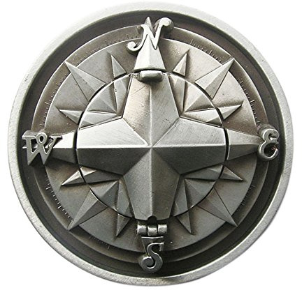 Jean's Friend New Vintage Compass Star Belt Buckle Gürtelschnallen US Stock