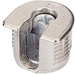 Hettich 65513 VB 35 D Exzenter-Verbindungsbeschlag, Bohr ø20, Plattenstärke 19, vernickelt, 200 Stück