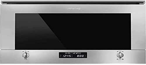 Smeg MP422X1 integrerad mikrovågsugn - mikrovågsugn (integrerad, grillmikrovågsugn, 22 l, 850 W, roterande, taktil, satinstål)