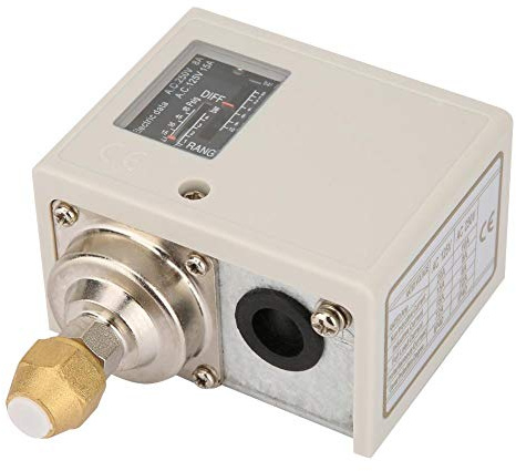Druckschalter, 24V-380V Elektronischer Luft-Wasser-Pumpen-Kompressor-Druckregler Druckschalter, passend für Freon, Luft, Flüssigkeit