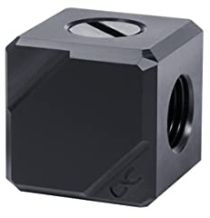 Alphacool Raccord 4 Voies pour G1/4 Eiszapfen Anschlussklemme (Schwarz)
