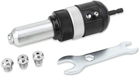 TGR 1/4” Hex Shank Blind Rivet Cordless Drill/Impact Gun Adapter Kit 3.2, 4.0, 4.8, 6.4mm (1/8, 5/32, 3/16”, 1/4”)