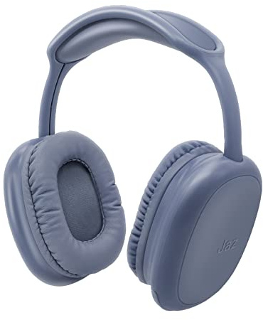 JAZ SBS Cuffie wireless NEO WAVE con padiglioni e archetto imbottito, cavo di ricarica USB-C incluso, 18 ore di utilizzo consecutive, Blu