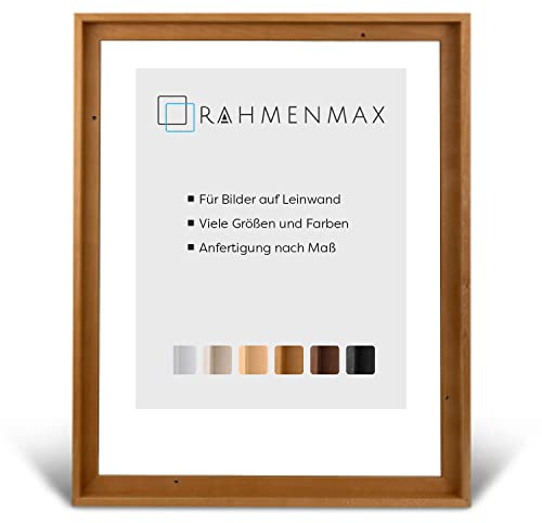 RahmenMax® Luzern Schattenfugenrahmen 35x70 cm aus lackiertem Massiv Holz/Rahmen für Leinwand/Bilderrahmen für Keilrahmen/Leinwandrahmen in Terracotta - Maßanfertigung möglich