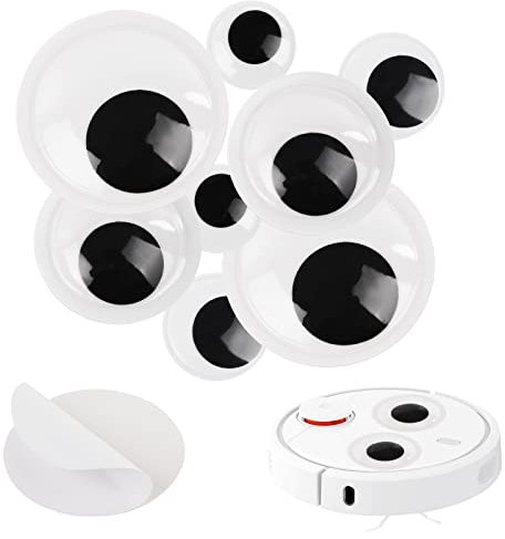 Abeillo Wackelaugen Groß 4cm/5cm/8cm/10cm, 8 Stück Wackelaugen Selbstklebend Groß, Wackelaugen zum Basteln für Dekorationen (1,5 Zoll 2 Zoll 3 Zoll 4 Zoll)