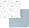 Simple Joys by Carter's 2-Pack Cotton Gauze Blanket Manta, Blanco Elefante/Verde Salvia, Talla única Unisex bebé