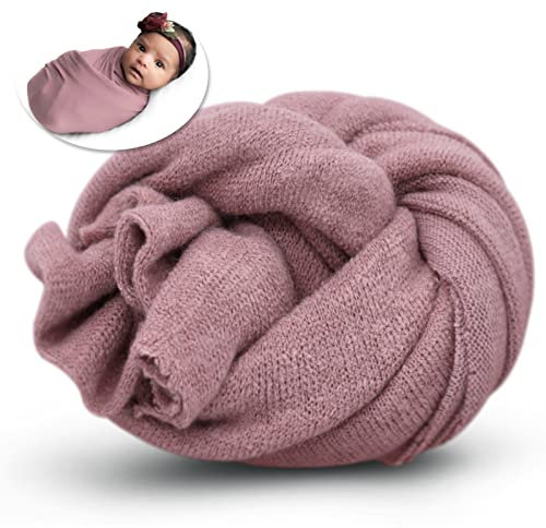 Newborn Posing Wrap Newborn Photography Props Soft Stretch Knit Blanket Handmade Wrap for Baby Boys Girls Photoshoot