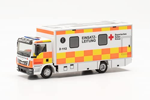 Herpa LKW Modell Man TGL Koffer-LKW BRK Nürnberg, Miniatur im Maßstab 1:87, Sammlerstück, Made in Germany, aus Kunststoff