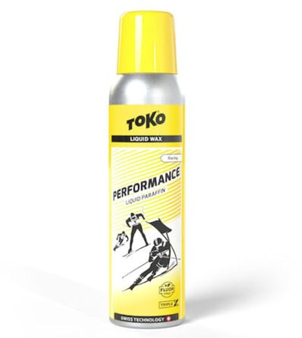 TOKO Performance Liquid Yellow Cire liquide pour sportifs amateurs ambitieux (cire de ski sans fluor avec technologie TripleX à pulvériser, pour course et entraînement, 100 ml)