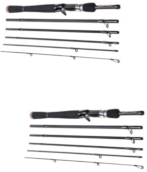 Supvox 2stücke Fishing Rod Tragbare Teilige Casting- Für Süßwasser Und Leichtes Carbonmaterial Für Barsche Forellen Und Karpfen Hochwertige Keramikeinlage Verstärkter Rollenhalter