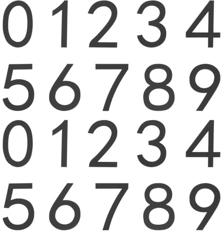 sourcing map 20Pcs Self Adhesive Mailbox Numbers, 2 Acrylic Door Address Sign Stickers, Raised 3D Effect, for Residence, Apartment, Office Room, Mailbox (Number 0-9, Black)