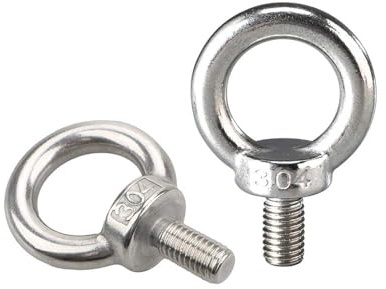 HVDHYY M6 * 11 Ringschraube 304 Edelstahlschraube Ringe Lug Schrauben Hebe Ringe Ringschrauben 10PCS