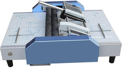 XSDAJSD Máquina plegadora Grapadora eléctrica para Libros de Papel, Máquina plegadora con Grapadora para folletos A3, Máquina encuadernadora automática con Cierre Plano y encuadernación