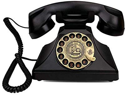 HPTHLY Vintage Telephones Dusky Pink Corded Telephone Rotary Dial Disc Retro Telephone in The Sinuous Style of The Modern Electronic Bell Uses Standard Phone Socket