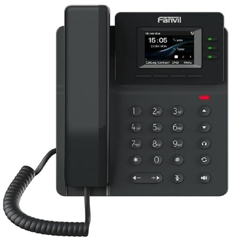 Fanvil V60W, Telefono IP WiFi da Tavolo, Display a Colori 6 cm, 6 Tasti Programmabili, Bluetooth 5, 4 Linee SIP