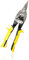 Tin Snips Straight Cut - Heavy Duty Metal Shears for Sheet Metal, Wire Mesh, and Aluminum - Aviation Snips for Drywall Framing, CW/UW Studs, and More - Ergonomic Tin Cutter with Lever Action