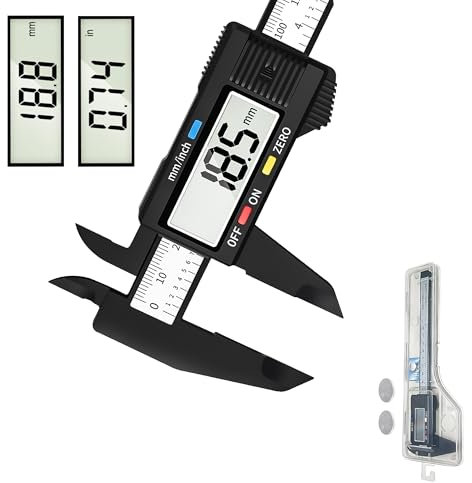 ZOPL Digital Vernier Caliper, Advanced Electronic Measuring Tool with Extra-Large LCD Display 150mm/0-6, High-Accuracy Digital Micrometer Featuring MM/Inch Unit Conversion & Energy-Saving Auto-off