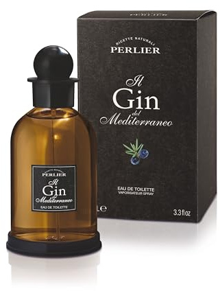 Perlier – Il Gin Del Mediterraneo Eau De Toilette 100 Ml, Fragranza Fresca, Agrumata e Aromatica, A Lunga Persistenza con Note Erbacee, Profumo Rinvigorente per un'Eleganza Quotidiana